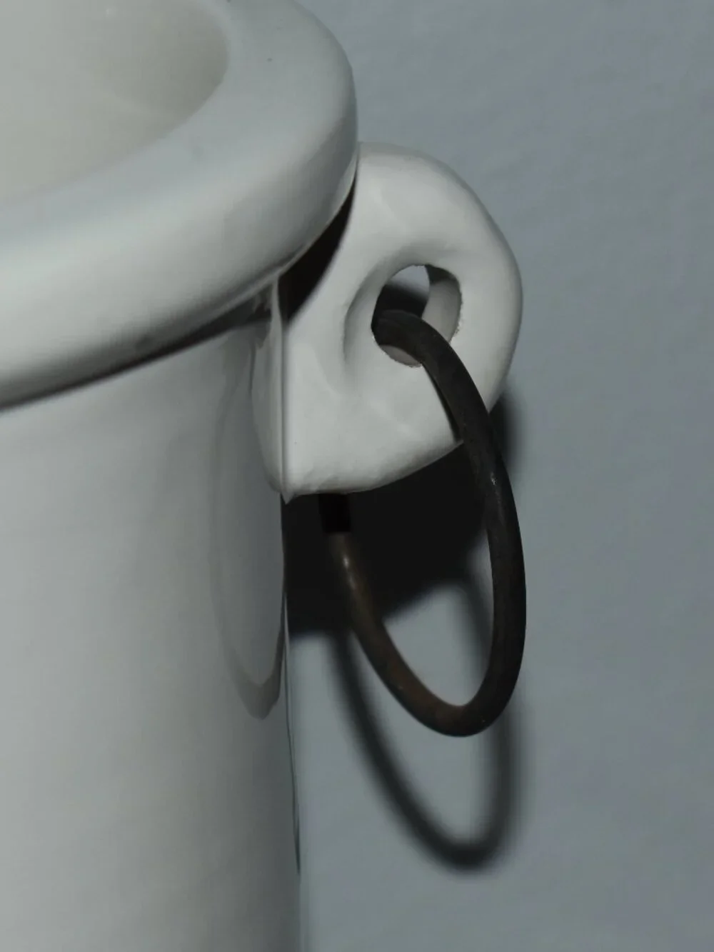 Vintage Pottery Barn Italian Ceramic Crock Wine Chiller Kitchen Utensil Holder